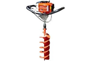 GARDEN TRAX GardenTrax 52cc Earth Auger Combo Double Dirt Volume Dual Spiral EPA Compliant Post Hole Digger w/8Inch Auger Drill Bit