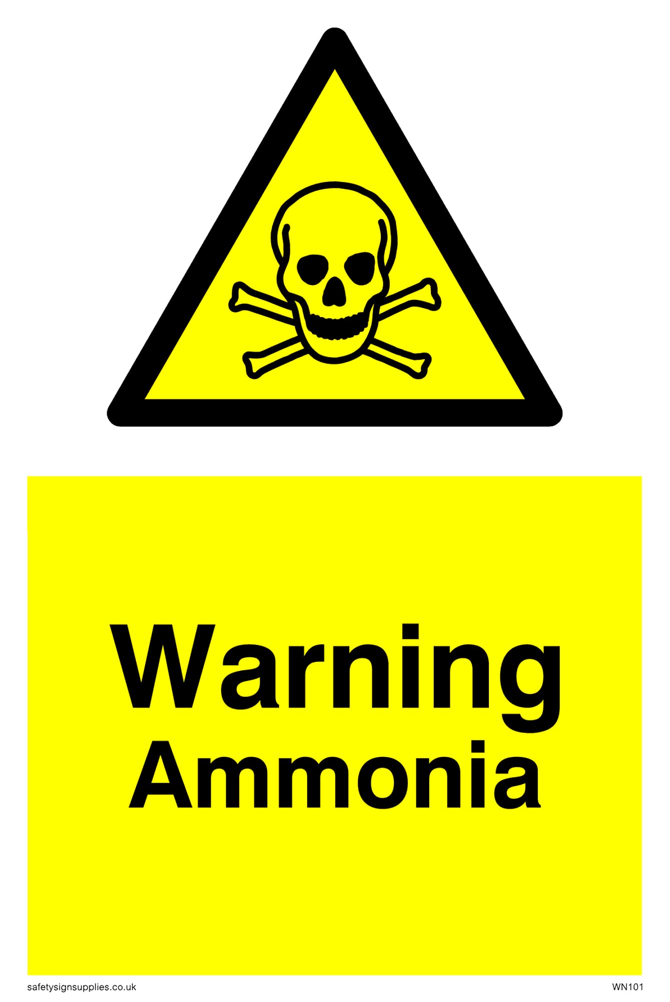 Pack of five - Ammonia Sign - 100x150mm - A6P