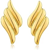 COORWEEL Large Statement Chunky Stud Earrings for Women Trendy Vintage Large Geometric Earrings Jewelry