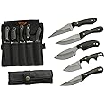 SZCO Supplies 5Pc Skinning Knife Set,Black