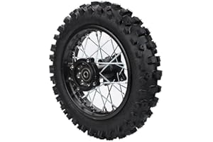 YLQYYH Rim tube tire 80/100-10" Rear Wheel Rim Tire 3.00-10 with 12mm Bearing Assembly for Dirt Bikes Mini Motorcycle Wheels + Tires SSR