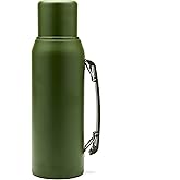 BALIBETOV thermal flask for mate - Vacuum Insulated With Double Stainless Steel Wall - BPA Free - A Thermic bottle Specially Designed for Use With Mate Cup or Mate Gourd (33.8 fl oz, Green)