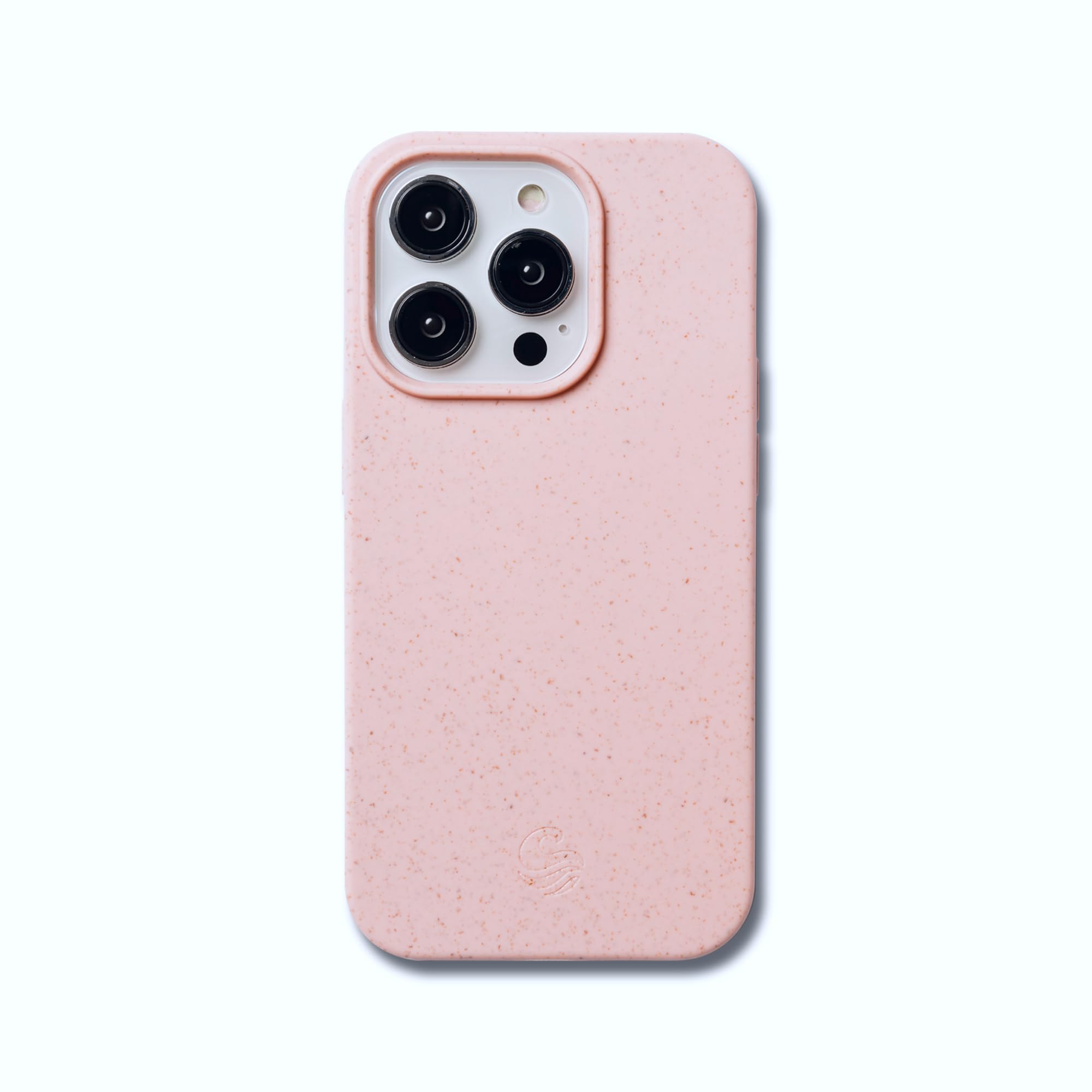 Wave Case Compatible with iPhone 15 Pro Phone Case - Eco-Friendly Wheat Straw Phone Case with Shock-Absorbing Corners | 2mm Raised Lip | Ultra-Thin Design, 360° Protection | Pink