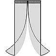 Full Frame Magnetic Door Screen with Heavy Duty Mesh Curtain Pet Friendly Door Mesh Screen with Magnet Magnetic Door Screen Door Net
