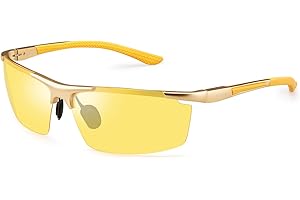 SOXICK Polarized Night Vision Glasses for Men and Women Yellow Safety Driving Glasses with UV Protection and Anti Glare