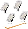 BougeRV For Tesla Interior LED Lights Bulbs Kit, Ultra-bright Easy-Plug with Prying Tool Tesla Model Accessories Replacement Lights Fit for Tesla Model 3 Model S Model X Model Y(4 Packs)