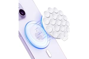 AZXYI Silicone Suction Cup Phone Mount, Magnetic Silicone Suction Phone Case Stand, Hands Free Mirror Shower Phone Holder, Perfect for Selfies and Videos Creators (White)