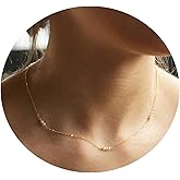 Collner Dainty Pearl Choker - 14K Gold/Silver Plated Layered Freshwater Pearl Necklace - Everyday Jewelry Gift