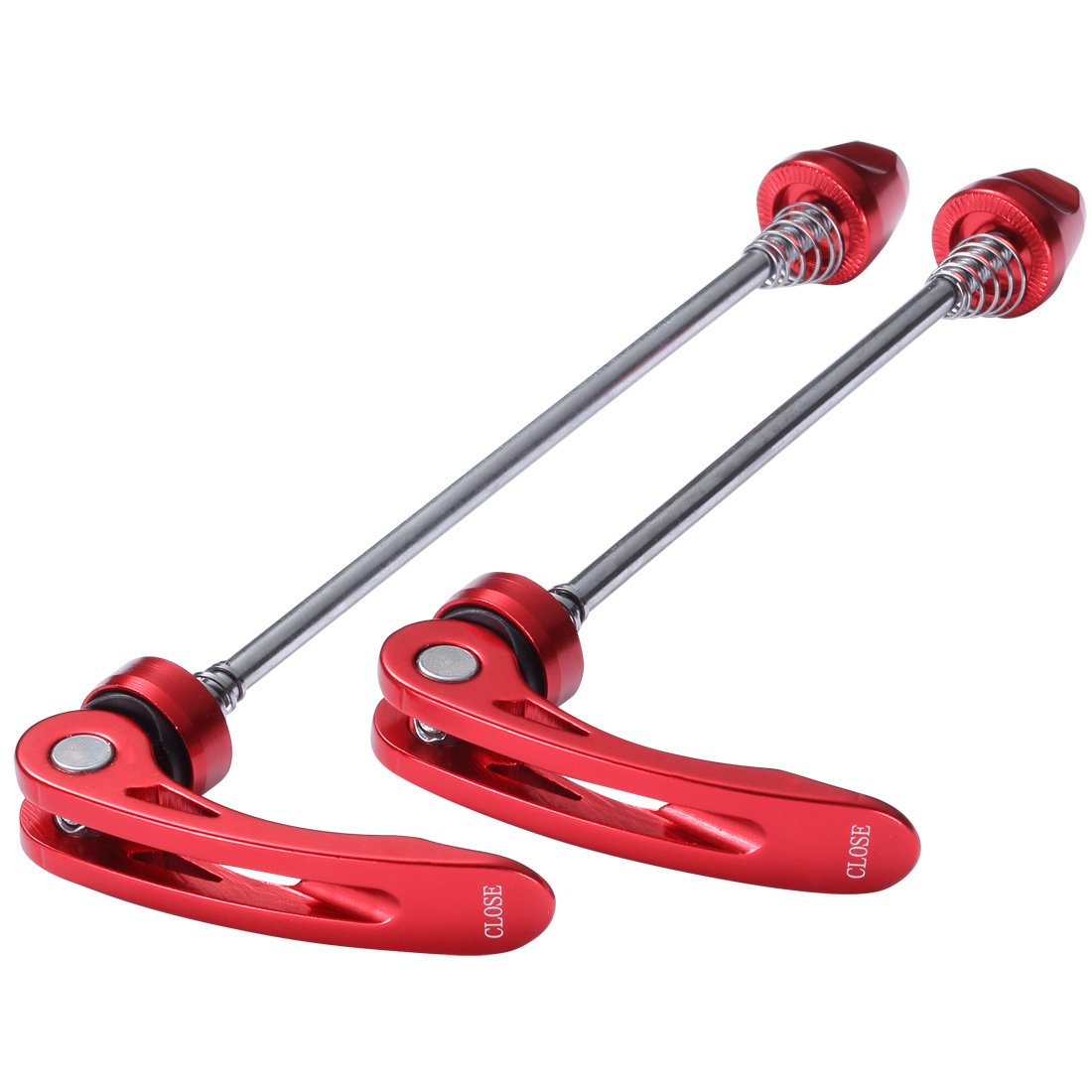 wilefive Bike Skewers Ultralight Quick Release Skewers for Road Bike Front & Rear, Red