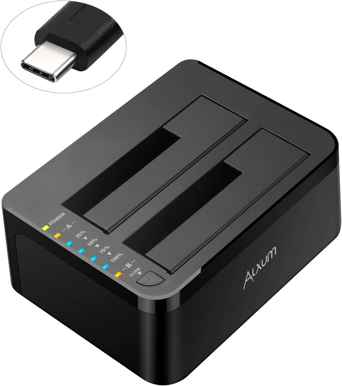 Alxum USB C Hard Drive Docking Station, Two Bay Type C Amazon.co.uk Electronics