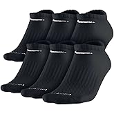 Nike Mens Dri-Fit Cotton No Show Black Socks 6-Pack Size Medium