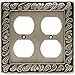 Franklin Brass 64196 Paisley Double Duplex Outlet Wall Plate/Switch Plate/Cover, Brushed Satin Pewter