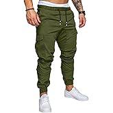 GM MGBOYGYM Mens Fashion Joggers Sports Pants - Cotton Cargo Pants Sweatpants Trousers Mens Long Pants