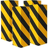 Garage Wall Protector Foam Wall Bumper Corner Guard for Parking Lot 4 Pack | 15.7" x 9.8" Wall Guard, Bright Yellow &amp; Back Reflective Warning Effect, to Protect Car Door, Self-adhesive Install Easily
