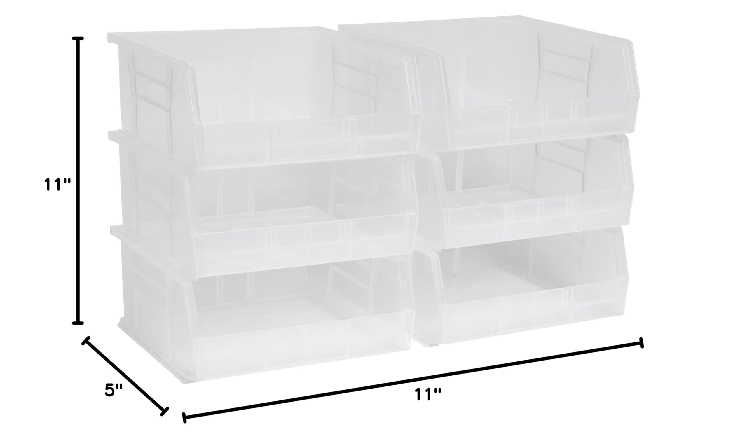 Akro-Mils 30235 AkroBins Plastic Storage Bins, Space-Saving Stackable Bins for Garage, Pantry, Craft Organization, 11