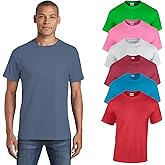 Gildan Men's Heavy Cotton Short Sleeve T-Shirt, Style G500, Multipack of 1|2|4|6|10, Make Your Own Customized Set! SETOF-6-XL Multicolor