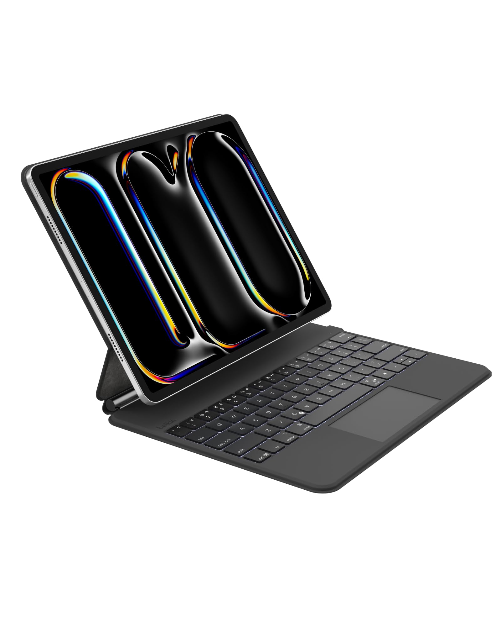 Photo 1 of Belkin Pro Keyboard Case w/Magnetic Stand, Backlit Bluetooth Keyboard, Multi-Gesture Controls, Magnetic Apple Pencil Storage Compatibility, & Multimedia Keys for iPad Pro 13" (M4/M5) - Black