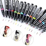 Egmy 16pcs Set Nail Art Pen for 3D Nail Art DIY Decoration Nail Polish Pen Set 3D Design Nail Beauty Tools Paint Pens Set (colorful)