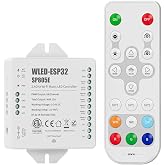 BTF-LIGHTING SP805E WLED Controllers 2.4GHz RF RW4 Remote Kit,DC5V/12V/24V | RF Remote, DIY Effect Save, Support FCOB COB SMD PWM or SPI Dim CCT RGB RGBW LED Strip WS2811 WS2812B WS2814 WS2815 SK6812