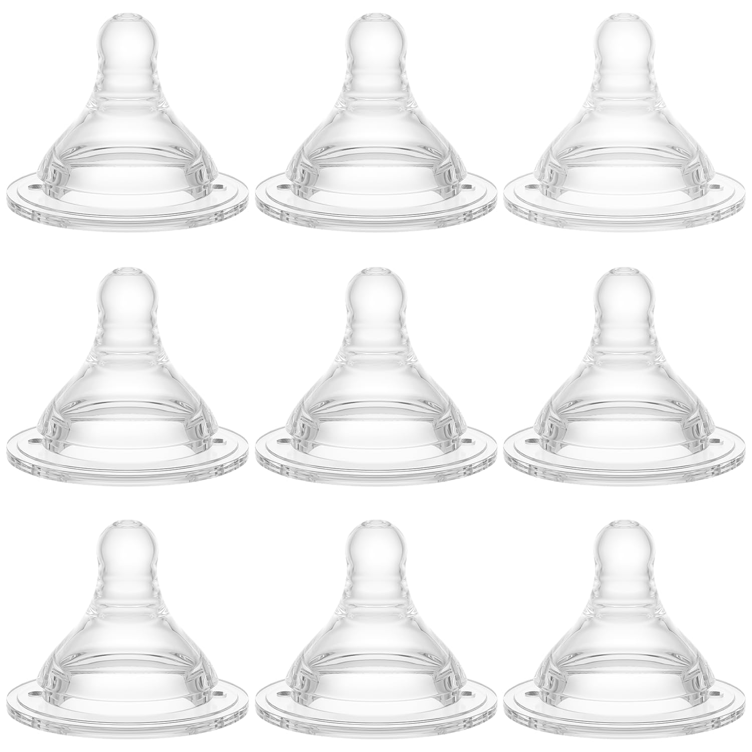 Photo 1 of Gotocut Bottle Nipples Medium-Fast Nipple Level 3, 6m+, Compatible with Wide-Neck Baby Bottle, 9 Count