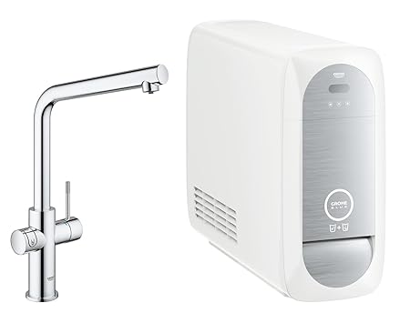 Grohe Blue Home Duo | Küchenarmatur - 2-in-1 Trinkwassersystem und Spültischarmatur |gekühlt, gefiltert, mit Kohlensäure, L-A