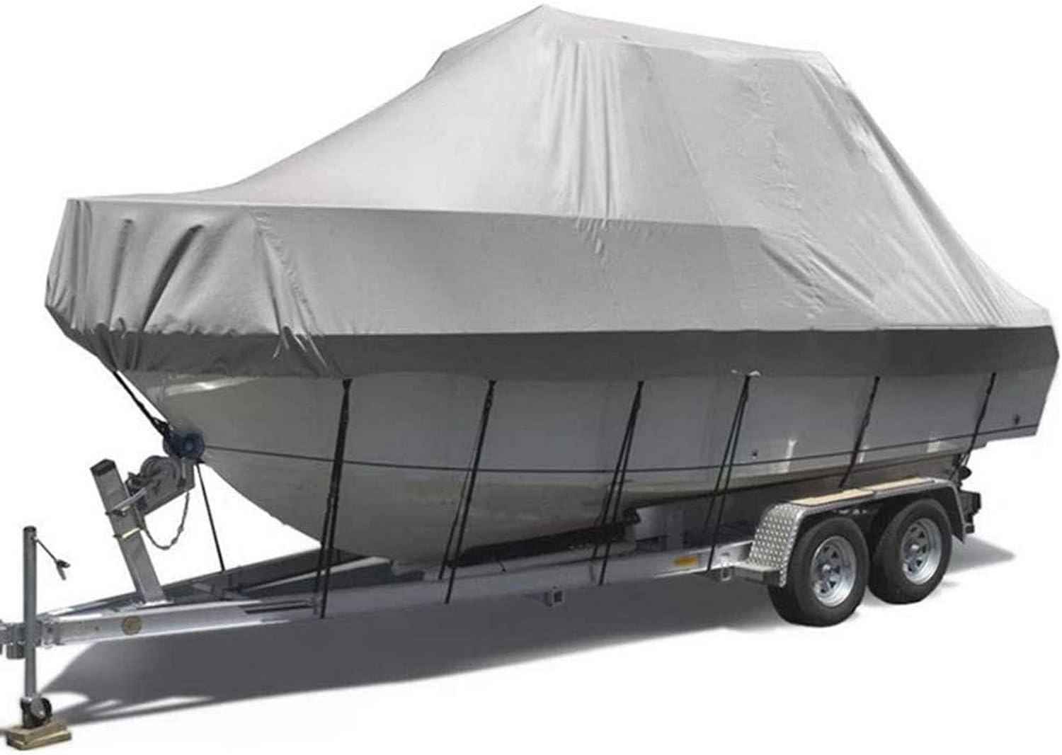 Terable Boat Cover, Heavy Duty 600D Oxford Cloth with PVC Coating Boat Cover Waterproof Anti