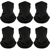 Arsvetu 6 Pack Neck Gaiter, UV Protection Cooling Breathable Face Mask, Hiking Scarf for Men Women