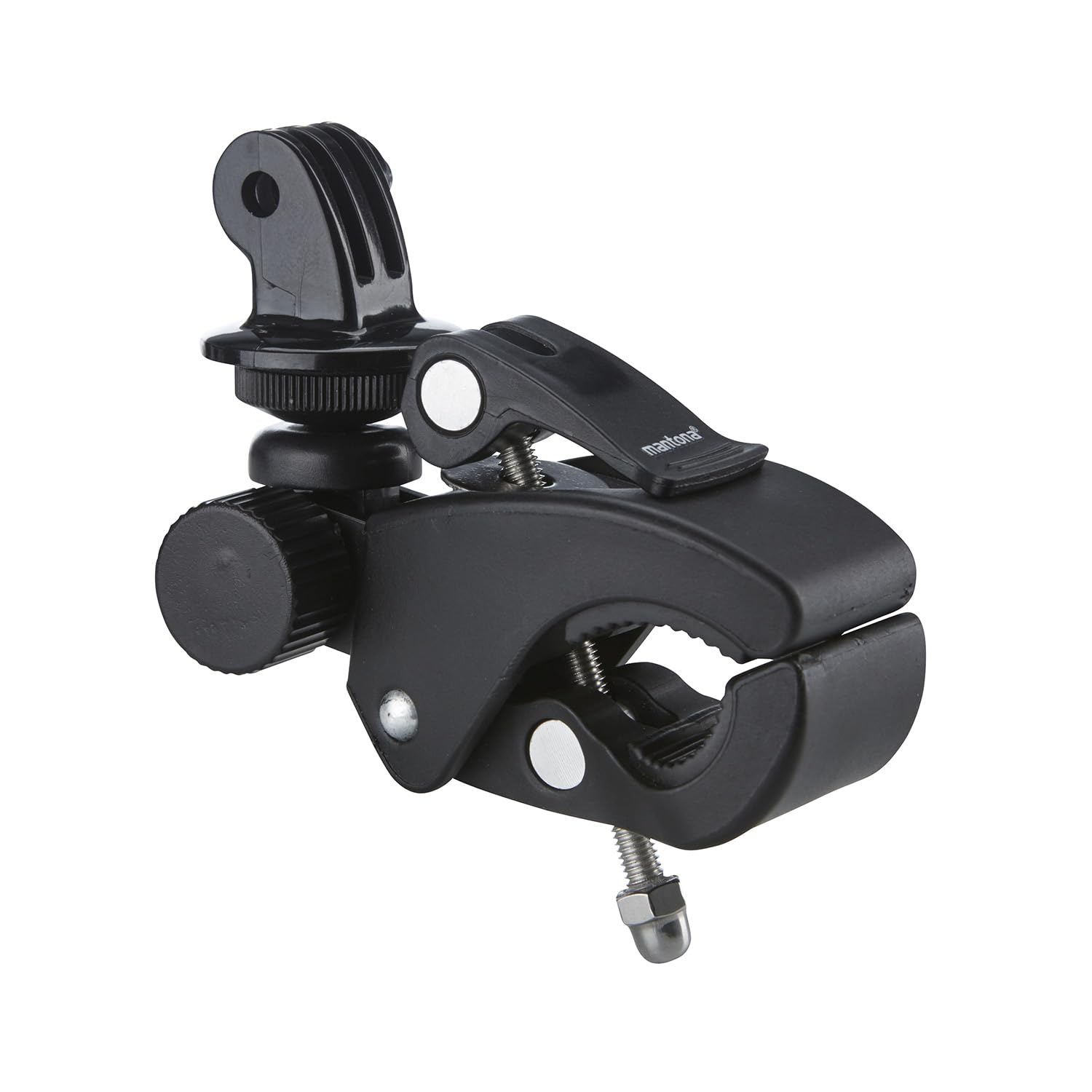 Mantona X-Large 5-4 cm Clamp Holder GoPro + 1/4 - Black/Silver