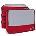 Dot&Dot Large Packing Cubes for Travel - 4 Piece Luggage Accessories Organizers (Red)