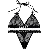 ToKuaigo Personalized Thongs with Name - Custom Thong with Name Bra Set, Personalized Gifts, Custom Funny Name Underwear