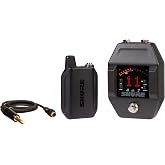 Shure GLXD16+ Digital Wireless Guitar Pedal System - Z3 Band | 12-hour battery and 100 ft range with pedal receiver and WA305 premium cable for electric guitar and bass