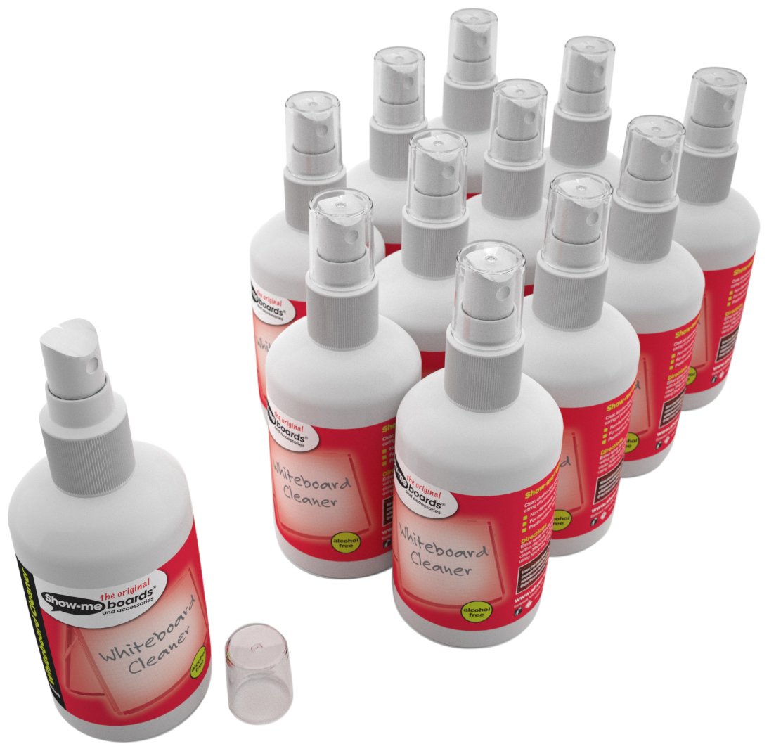 Show-me WCE12 Economy Whiteboard Cleaner, 12 x 250ml