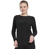 MANCYFIT Thermal Tops for Women Fleece Lined Shirt Long Sleeve Base Layer V Neck