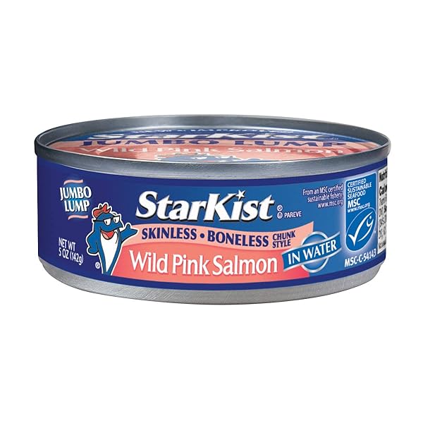 STARKIST WILD PINK SALMON – SKINLESS, BONELESS – 5 OZ CAN