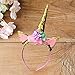 ruiqi Unicorn Headband Unicorn Birthday Rose Flower Headband Unicorn Party Halloween Christmas Animal Ears (Gold)