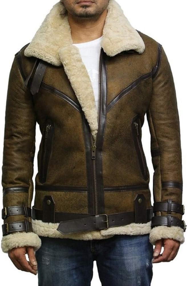 Mens Leather Jackets Motorcycle Bomber Biker Genuine Lambskin 58 XL Black