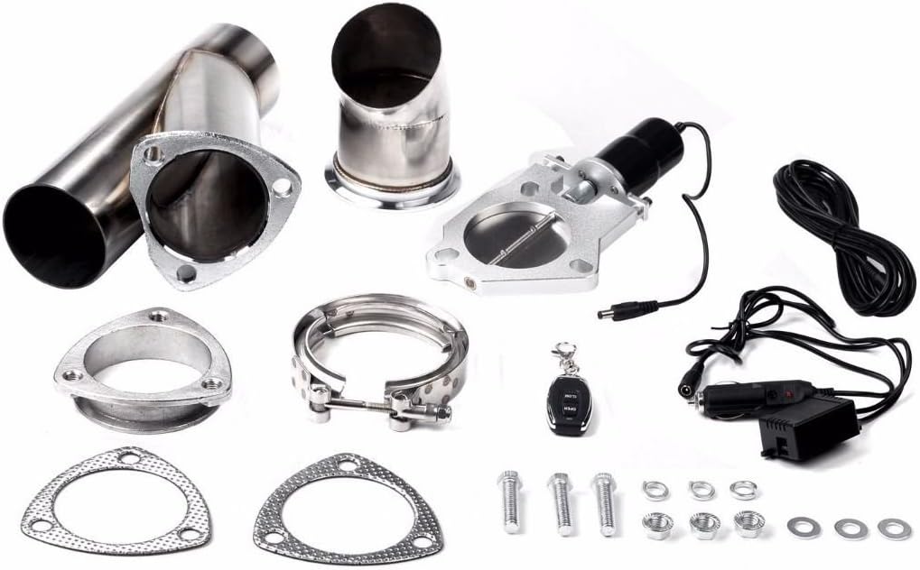 3" Inch 76mm Electric Exhaust Muffler Valve Cutout System Dump Wireless