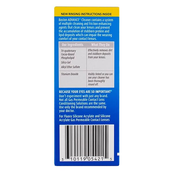 CONTACT LENS SOLUTION BY BOSTON ADVANCE, FOR GAS PERMEABLE CONTACT LENSES, 1 FL OZ (PACK OF 4)