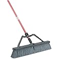 Libman 825 Rough-Surface Heavy-Duty Push Broom with Resin Brackets, 24"