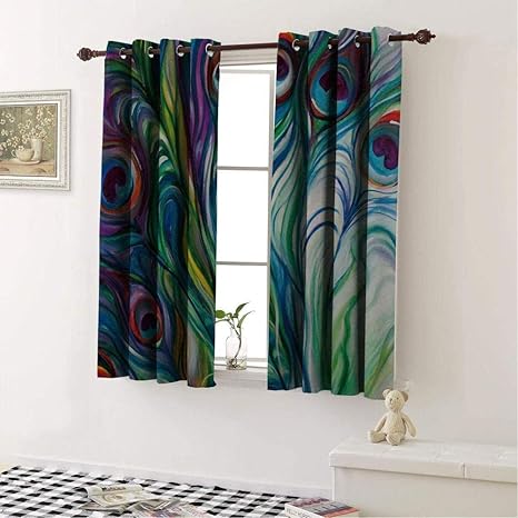 OLI Cortinas para Dormitorio Cortinas Opacas Acuarela Abstracta Sala de