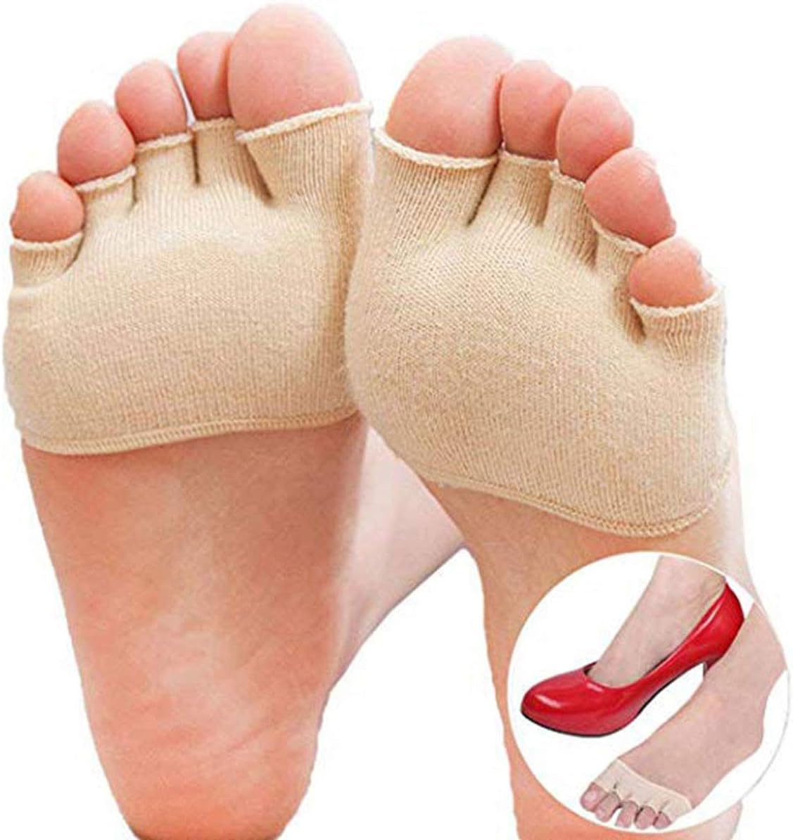 PEDIMEND™ Yoga Half Grip Five Finger Socks (1PAIR) Invisible Low Cut