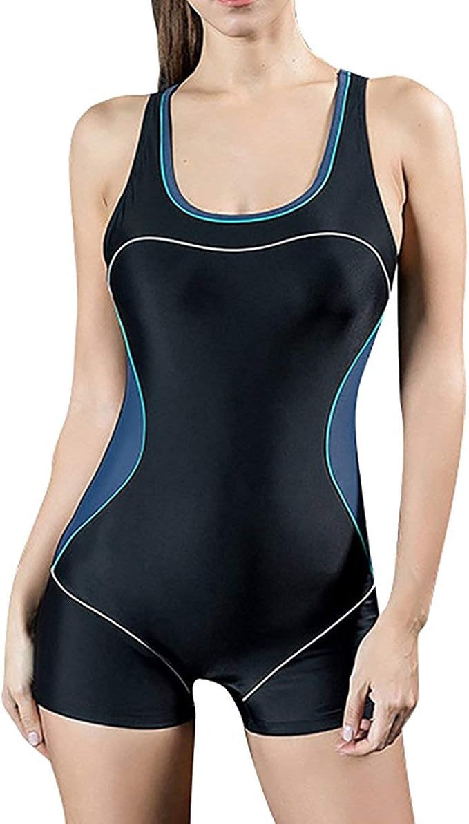 BOLAWOO77 Women S Athletic Swimsuit with Leg Boyleg Bikini Set Fashion