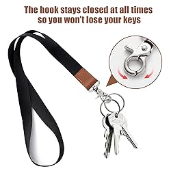 XCHIN Lanyard, Lanyards for Keys, Black Keychain
