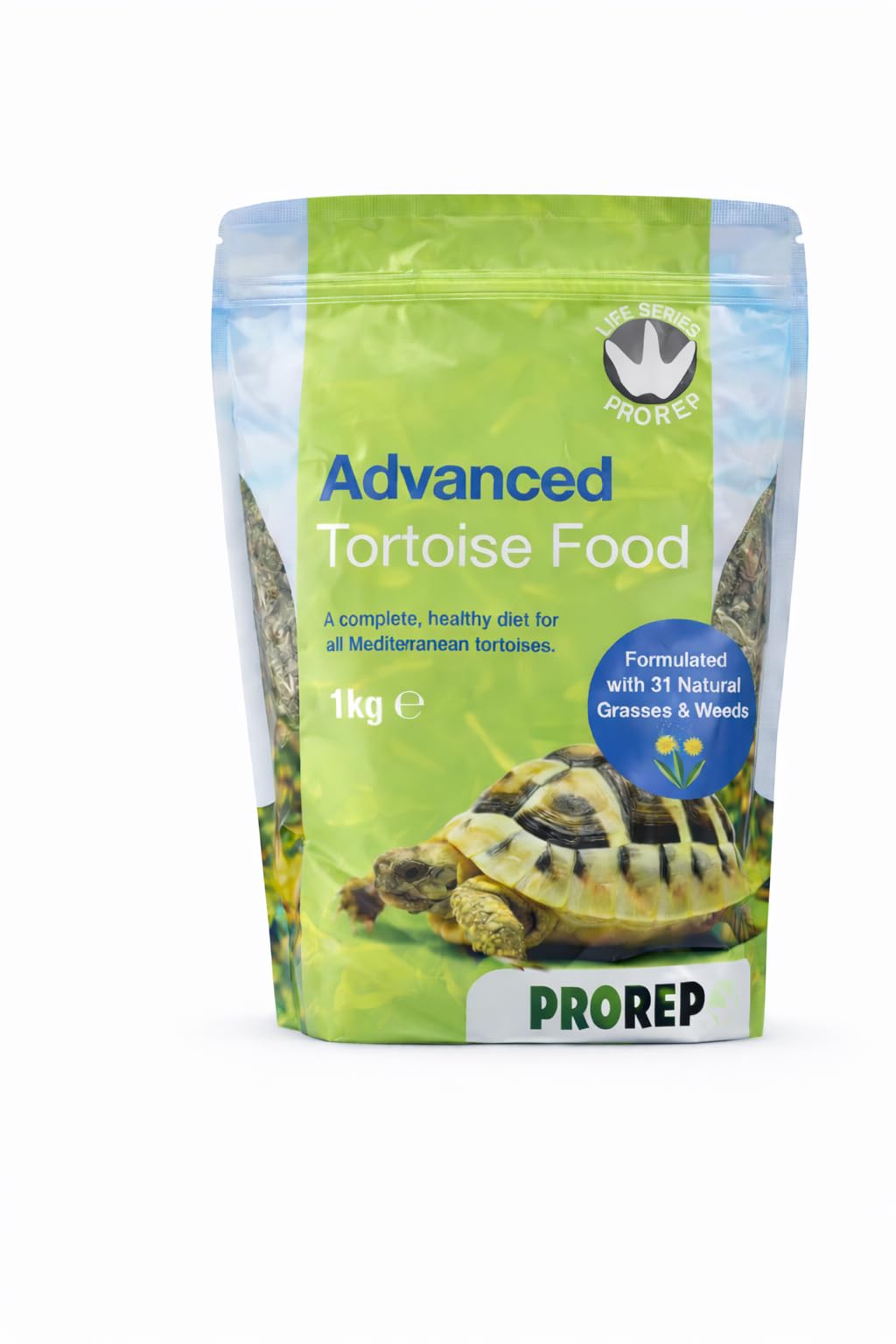 ProRep Tortoise Food 1kg | Hermans | Horsefields | Complete Daily Dry Tortoise Food | Natural High-Fibre Diet for Healthy Shell & Growth