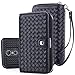 TabPow LG Stylo 3 Case,Weave Zipper Cash Slot, Card Slots, Button, Leather Wallet Case Cover with Detachable Case for LG Stylo 3/ LG Stylo 3 Plus - Weave Black