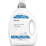 Amazon Brand - Solimo Concentrated Liquid Laundry Detergent, Clean Linen, 128 Loads, 96 Fl Oz