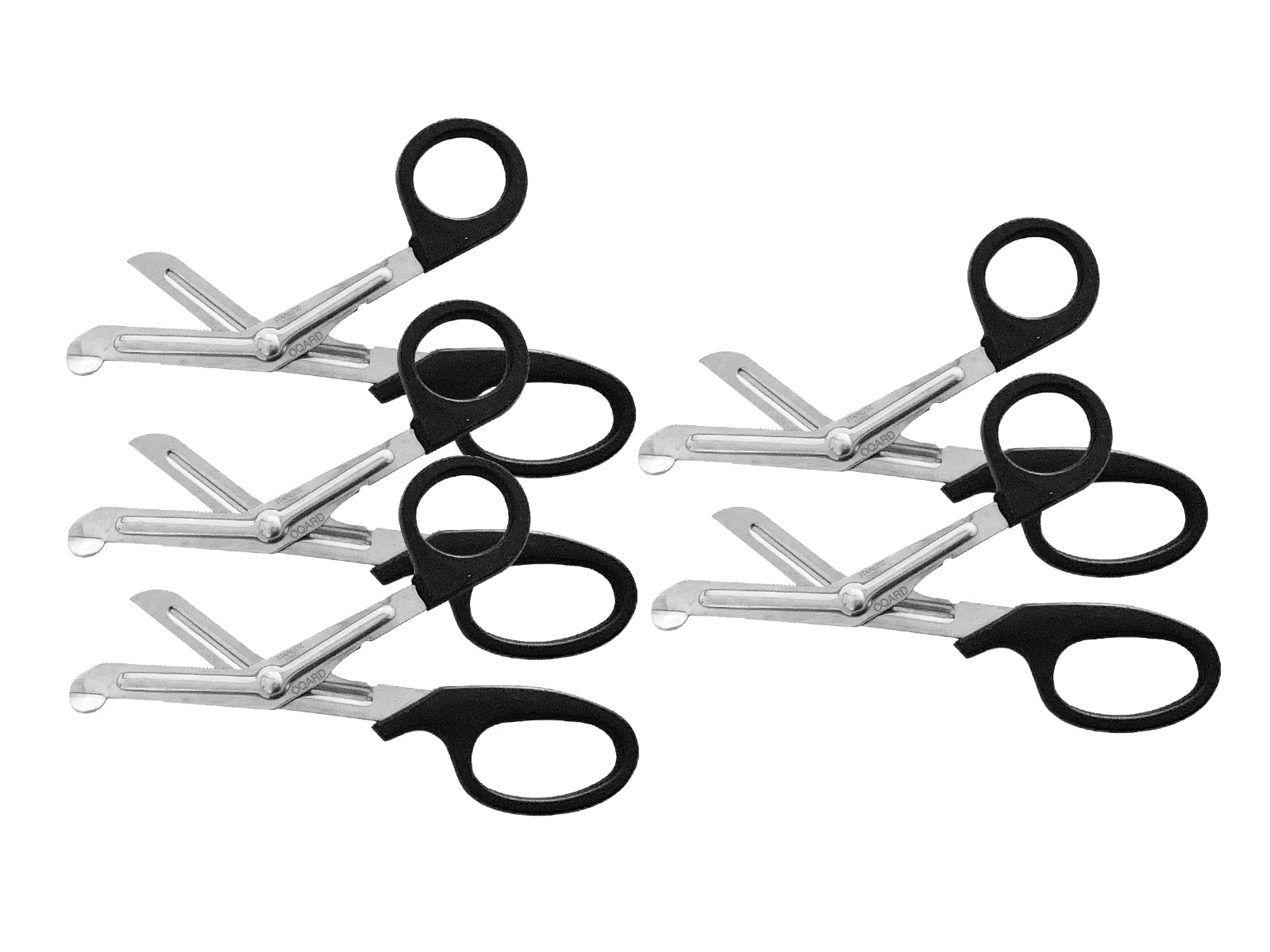 Oqard First Aid Scissors Utility Tough Cut 6 inch - Pack of 5