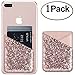 Aroko Phone Card Holder 3M Adhesive Stick-on ID Credit Card Holder for Back of Phone Wallet Case Pouch Sleeve Pocket for Most of Smartphones (Pink)