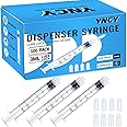 100 Pack 3ml Syringes Luer Lock with Cap, 3cc Syringe without Needle, Individual Sterilized Wrapped