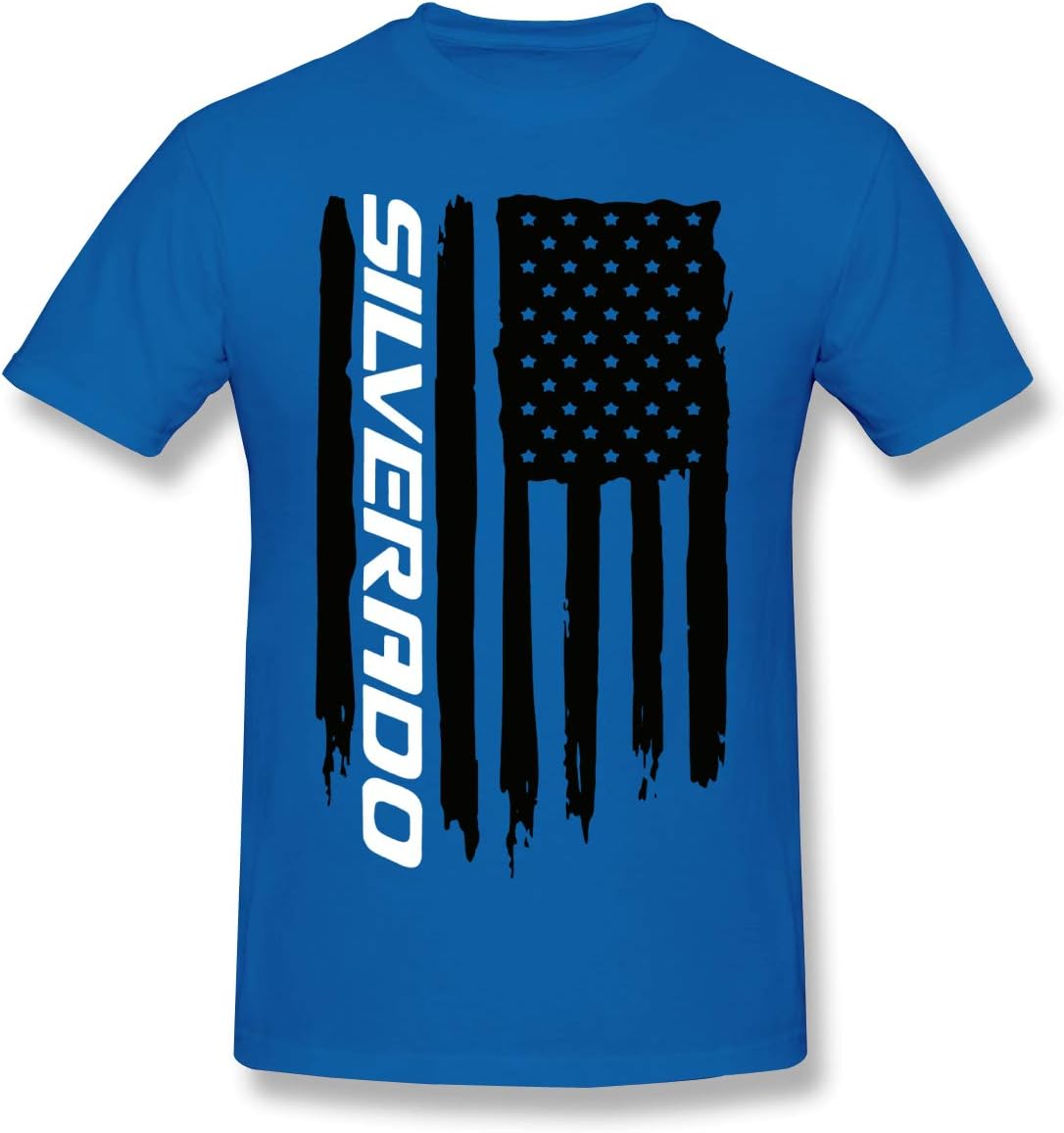 DeyAope Chevy Silverado Flag Men's Comfort Tee Blue